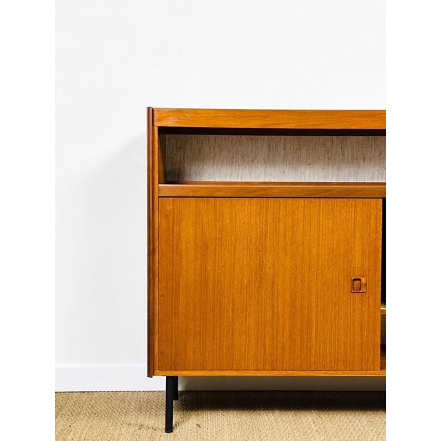 Wood Tall Scandinavian Teak Sideboard, 1960s For Sale - Image 7 of 17
