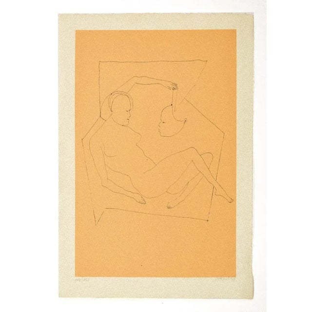 Woman is an original lithograph realized by Ugo Attardi in 1977. Hand-signed in pencil on the lower right. Numbered 112...