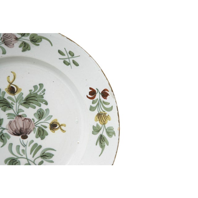 18th Century 18thC.English Delft Fazackerley Plate Charger, 1740-1760 For Sale - Image 5 of 7