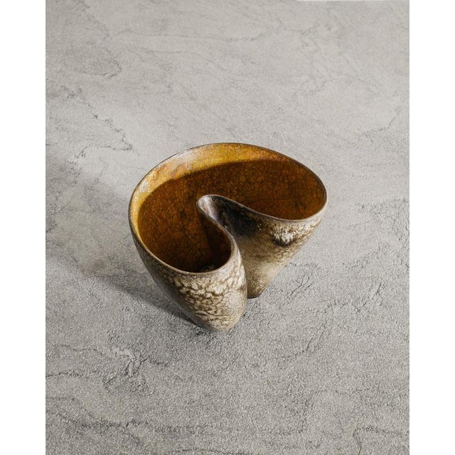 Mid-Century Swedish Free Form Stoneware Vase by Hans Hedberg, 1950s For Sale - Image 4 of 7