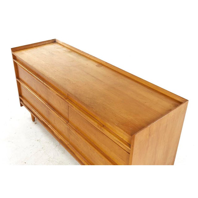 Crawford Furniture Mid Century Maple Lowboy Dresser For Sale - Image 10 of 11