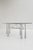 Hydra table designed by Elliott Littman and produced by Driade. Large oval glass top resting on a gray lacquered metal...