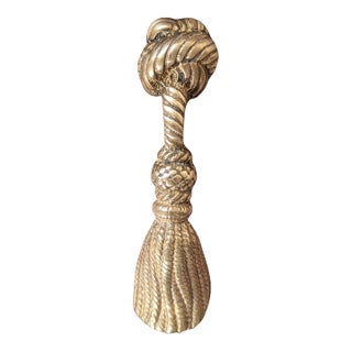 Vintage Brass Rope and Tassel Bottle Opener For Sale