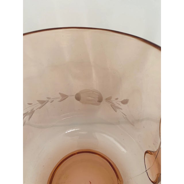 1930s 1930s Pink Depression Glass Pitcher For Sale - Image 5 of 5
