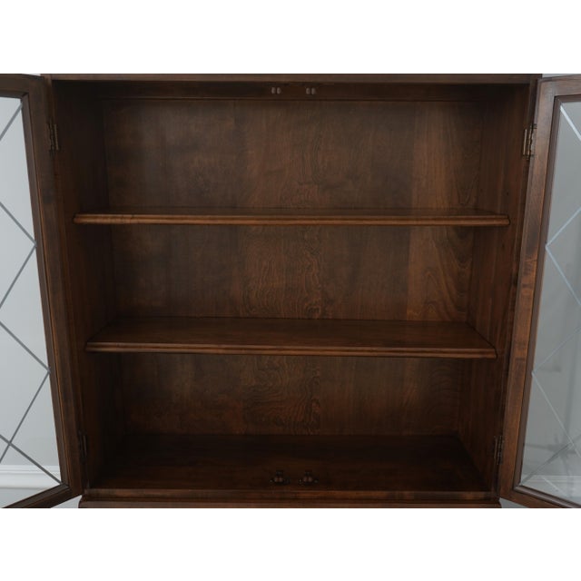 Brown Ethan Allen Maple Secretary Desk Bookcase Top For Sale - Image 8 of 18