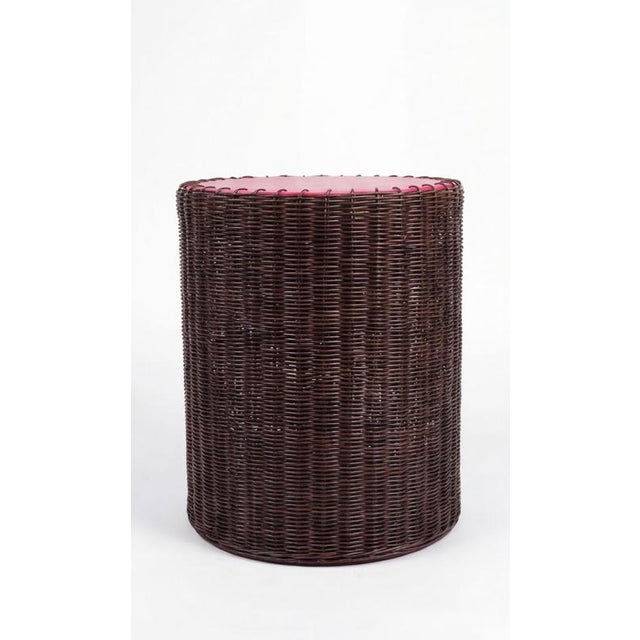Not Yet Made - Made To Order Woven Side Table in Wicker and Leather by Auste Ost For Sale - Image 5 of 8