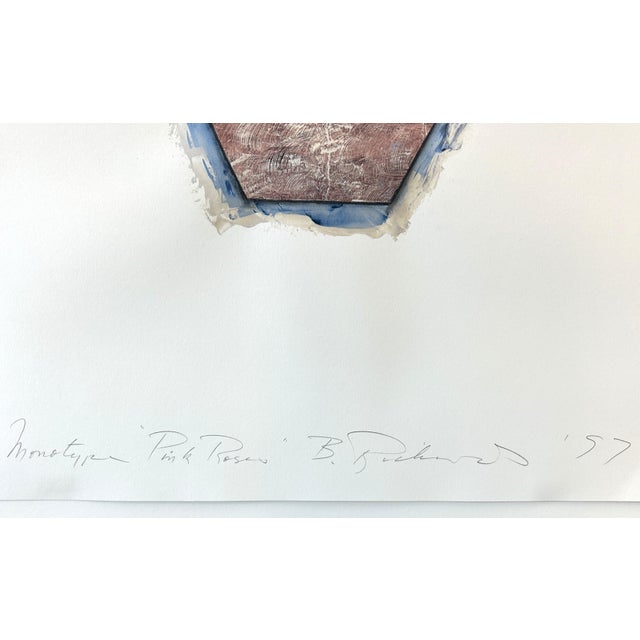 1990s Bill Richards 20th-21st C. American Post Modernist Mixed Media Monotype Triptych For Sale - Image 5 of 7