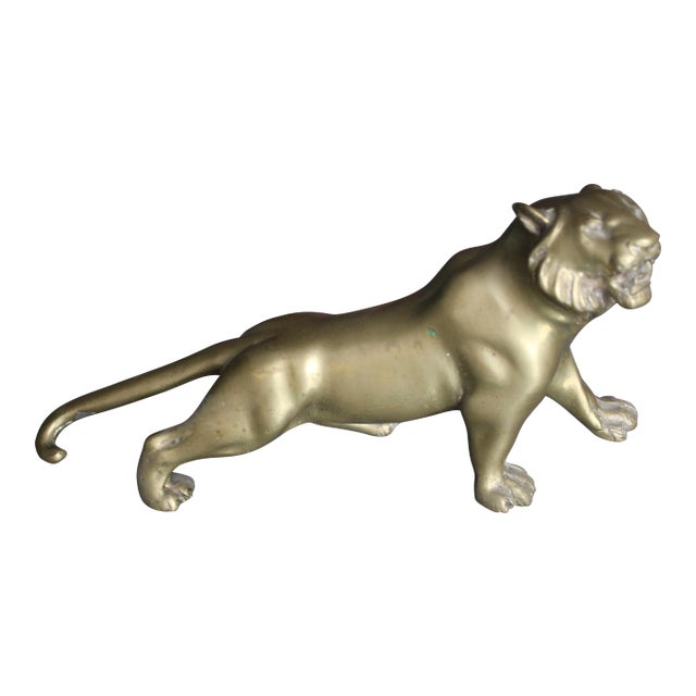 Exemplary Vintage Brass Lion For Sale