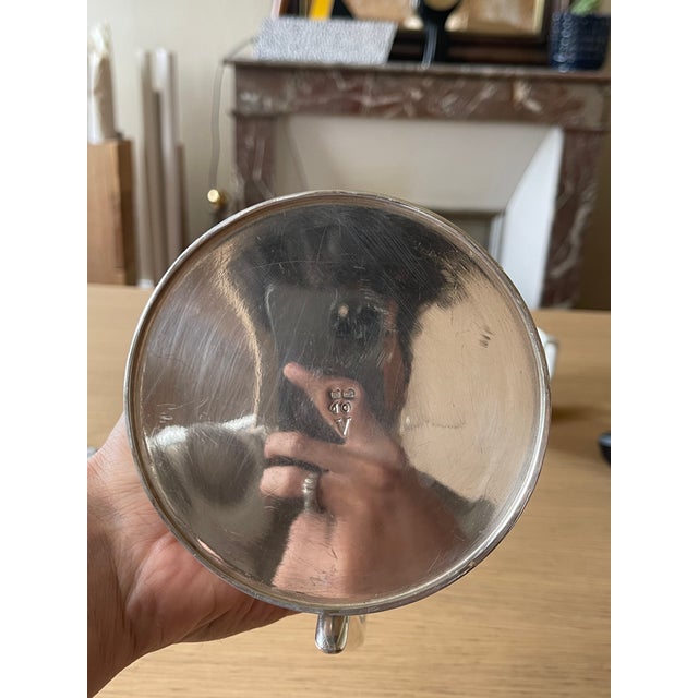 Vintage Silver-Plated Metal Pitcher, 1920 For Sale - Image 4 of 5