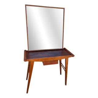 Vintage Console Table with Mirror, 1950s, Set of 2 For Sale