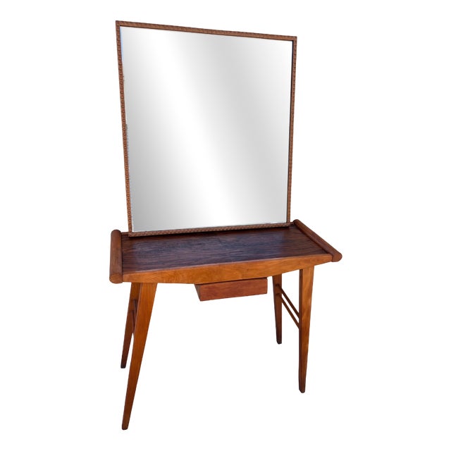 Vintage Console Table with Mirror, 1950s, Set of 2 For Sale