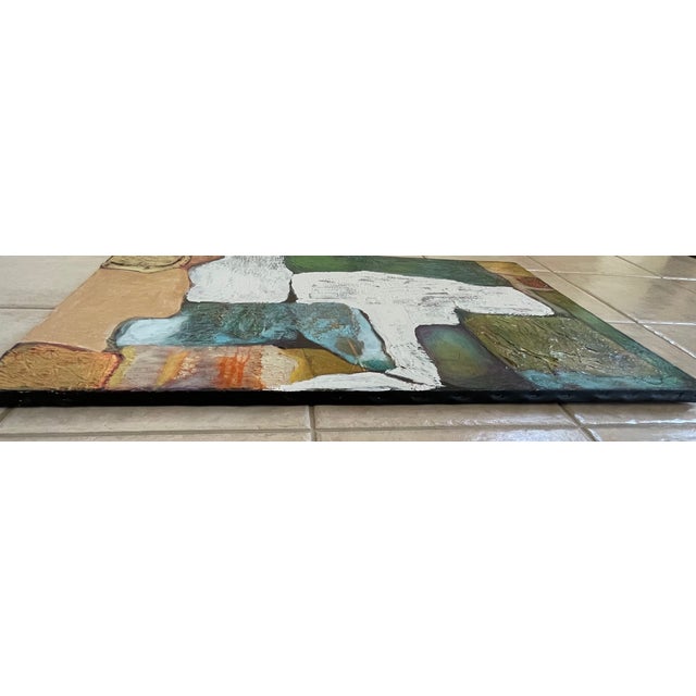 White "Reconstruction of Memory" Original Oil Abstract Painting by Artist Sonia Gold For Sale - Image 8 of 11