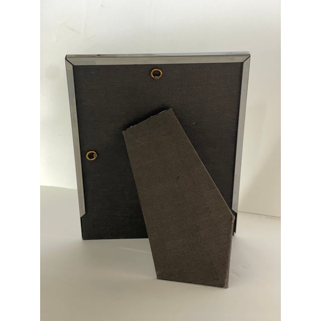 1970s Italian 1970's Steel and Brass Picture Frame For Sale - Image 5 of 7