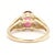 Modern 1.71ctw Pink Tourmaline & Tanzanite Ring, 14k Yellow Gold, Ring Size 4.5 For Sale - Image 3 of 7