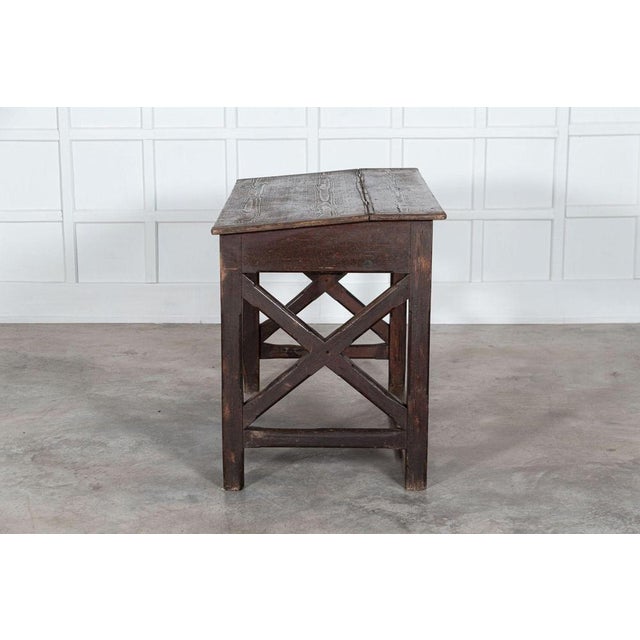 Brown 19th Century English Pine Clerks Desk, 1870s For Sale - Image 8 of 16