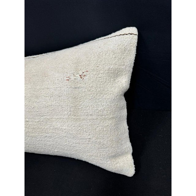 Turkish Hemp Pillow Cushion Natural Beige Brown Cushion Cover 14"x40" For Sale - Image 4 of 4
