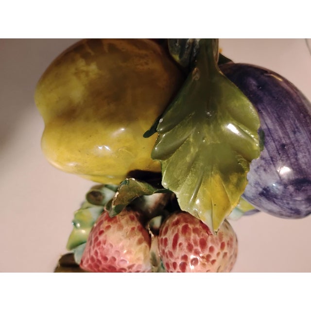 Italian Majolica Fruit Spray Capodimonte For Sale In Portland, ME - Image 6 of 7