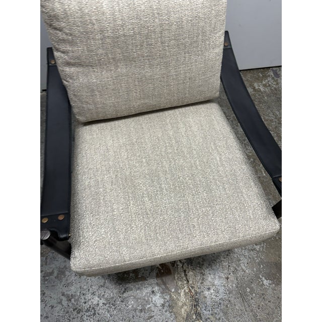 Design Plus Gallery presents a Bespoke Oak Wood Accent Chair from Lily Jack. This custom accent chair has a black-stained...