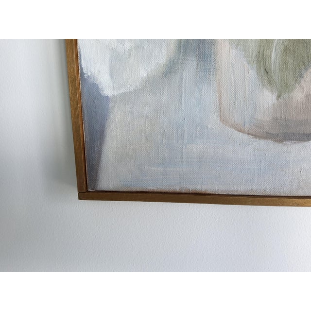 Wood Vintage Mid Century Still Life Oil Painting by Swedish Artist Paula Wilson For Sale - Image 7 of 12