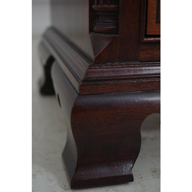 Pair of Stickley Mahogany Inlaid 4 Drawer Nightstands For Sale - Image 9 of 18