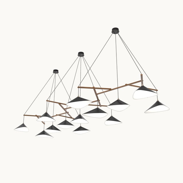 Emily Hanging Lamp with Semi Matte Metal Shades from Moss For Sale - Image 12 of 14