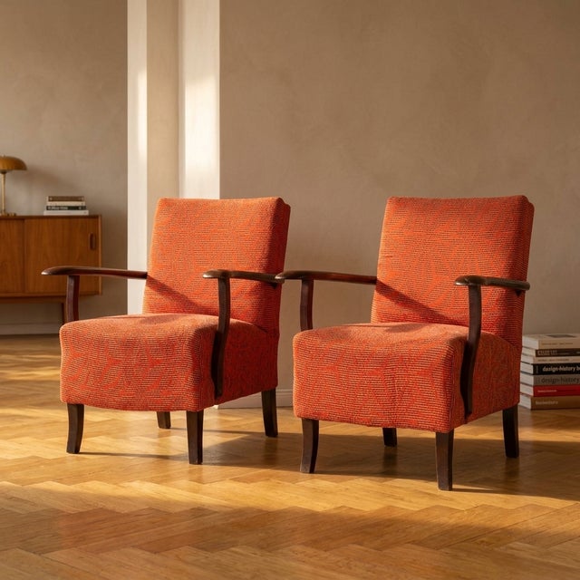 Vintage Lounge Chairs, Czechoslovakia, 1950s, Set of 2 For Sale - Image 9 of 9