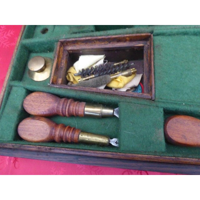 Antique Country Oak Hunting Gun Case with Accessories, 1900 For Sale - Image 3 of 12