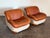 Mid-Century Modern Vintage 1970s Italian Leather Swan Chairs For Sale - Image 3 of 9