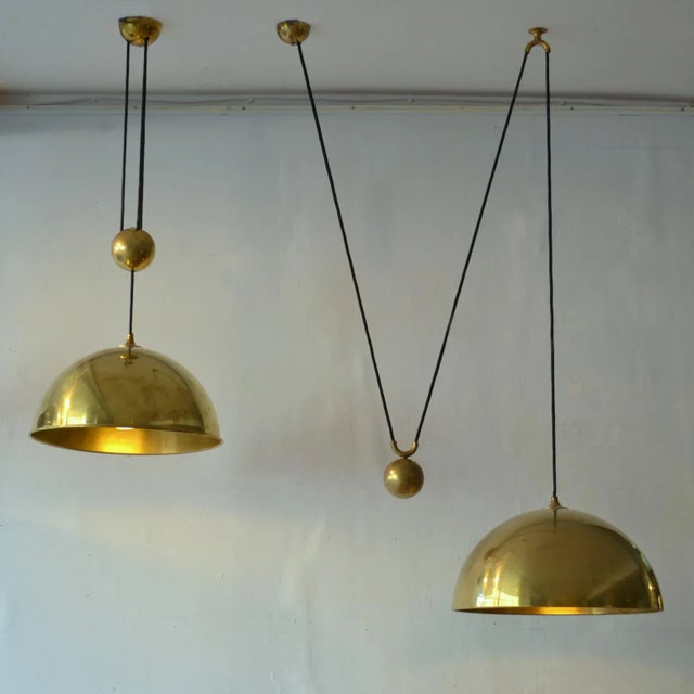 Mid-Century Brass Model Posa Pendant Lamp by Florian Schulz, 1970s For Sale - Image 6 of 7