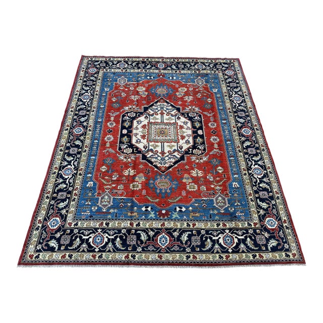 Southwestern Heriz Large Area Rug 6'9x8'6 For Sale