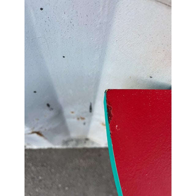 Vintage Whimsical Handcrafted Console / Entry Table With Cat Pedestal. For Sale - Image 14 of 16