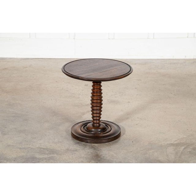 Brown Antique French Bobbin Fruitwood Table, 1880 For Sale - Image 8 of 10