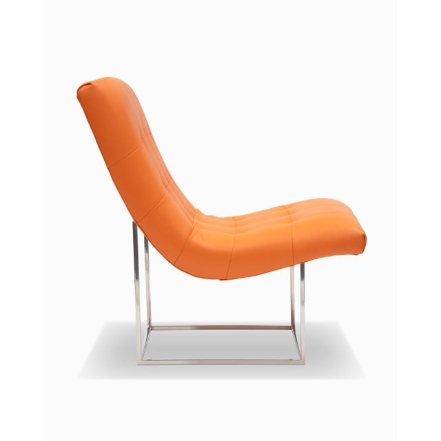 Pair of Vintage Mid Century Scoop Chairs by Milo Baughman For Sale - Image 9 of 11