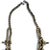 Metal Vintage Zuni Squash Blossom Sterling Silver Turquoise Necklace With Earrings Set For Sale - Image 7 of 12