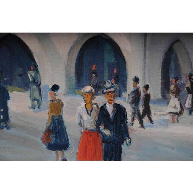 Wood I. Wiehmann, Elector's Palace & St. Catherine's Church in Brandenburg, Oil Painting For Sale - Image 7 of 18