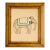 Original Hand-Painted Mughal Elephant in a Vintage Frame For Sale