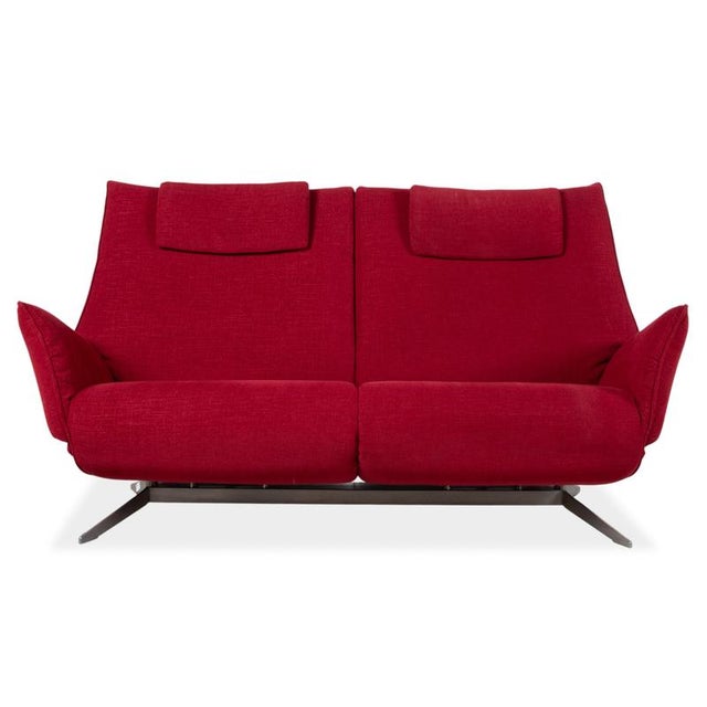 Fabric Three-Seater Red Electric Function Evita Sofa from Koinor For Sale - Image 15 of 15