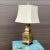 Chinoiserie Vintage Paul Hanson Chinoiserie Brass Table Lamp With Shade For Sale - Image 3 of 13