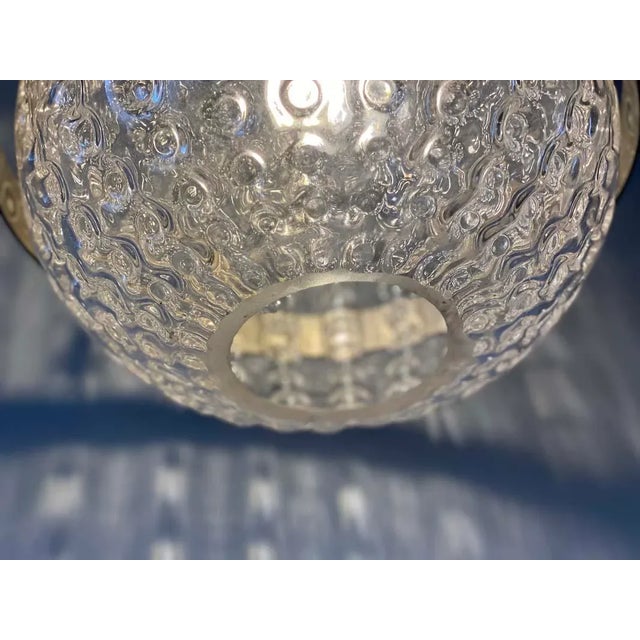 German Space Age Glass Ball Pendant Lamp, 1970s For Sale - Image 14 of 17