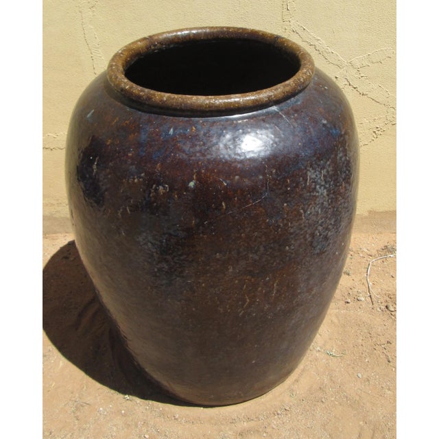 Large Antique South East Asian Wine Storage Martaban Jar For Sale - Image 9 of 12
