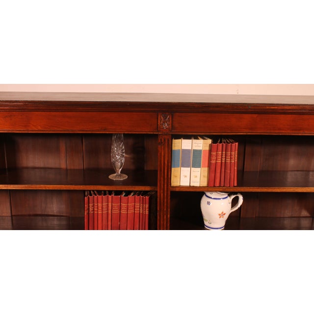 19th Century 19th Century Large Mahogany Open Bookcase For Sale - Image 5 of 13
