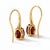 Elegant Garnet Oval-Cut Drop Earrings in Gold, January Birthstone Dangle Earrings - A Pair For Sale - Image 4 of 5
