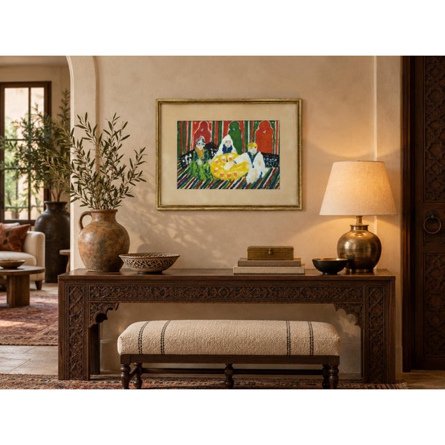 Original oil and gouache painting, signed and inscribed on the reverse. An exceptional and culturally evocative original...