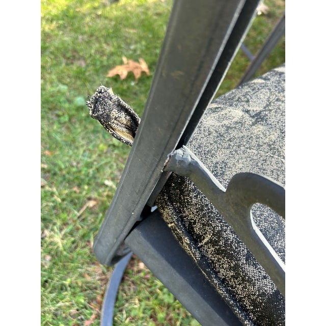 Gray Hanamint Patio Table & 8 Chairs with Umbrella Stand For Sale - Image 8 of 12