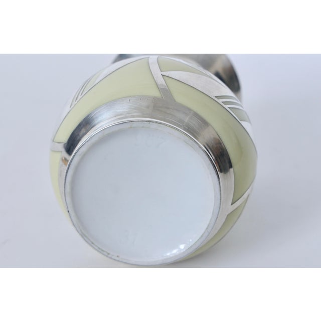 Friedrich Wilhelm Spahr Floral Silver Overlay Porcelain Vase, 1940's For Sale - Image 10 of 12