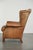 2000 - 2009 English Sheepskin Wing Armchair in Light Cognac Color For Sale - Image 5 of 13