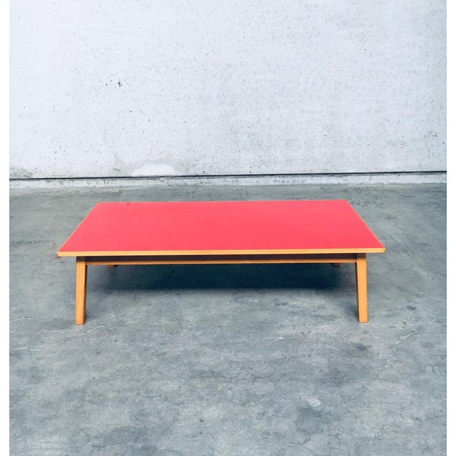 Mid-Century Red Coffee Table, Belgium, 1950s For Sale - Image 14 of 18