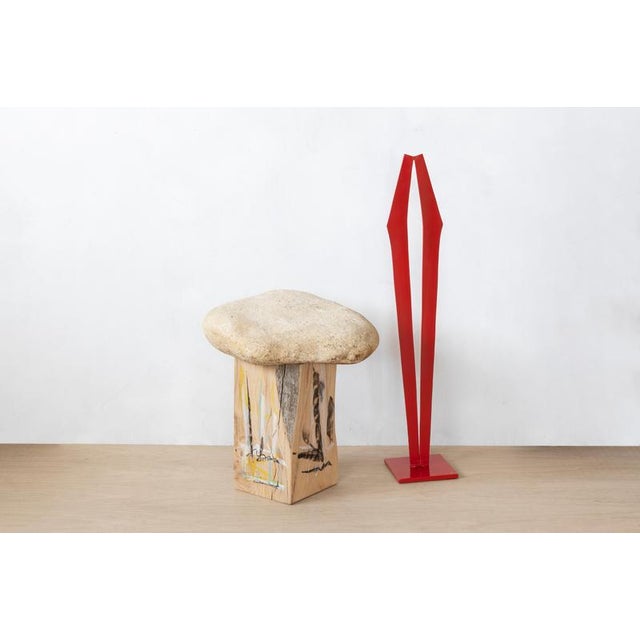 Contemporary Primitif Sculpture in Fire-Treated Wood by Jean-Baptiste Van Den Heede For Sale - Image 3 of 7