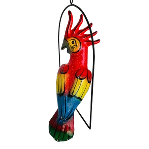 Vintage Mexico Parrot on Perch Sergio Bustamante Style