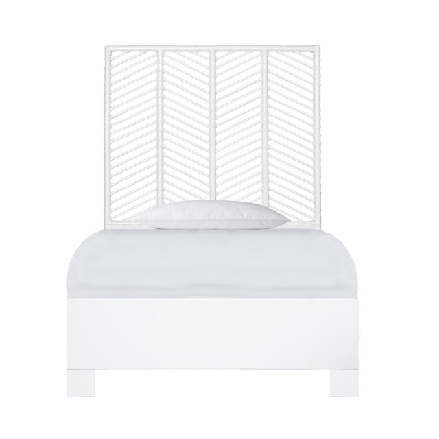 Liam Platform Bed Twin Extra Long - White For Sale - Image 12 of 12